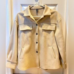 SHEIN Button Front Drop Shoulder Coat with Pockets